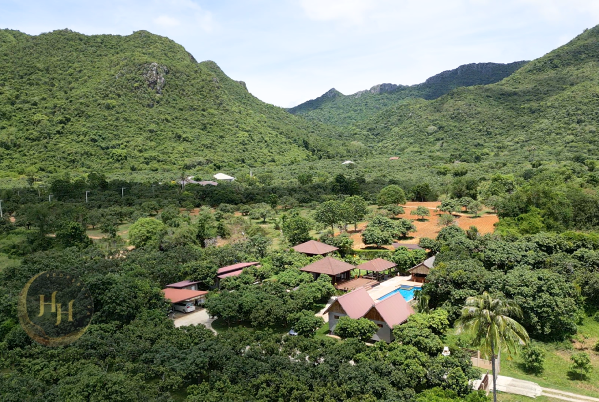 SH94691 Dream Estate for Sale 4 Rai Resort-Style Home with Mountain Views & Pool – Sam Roi Yot-Pranburi 2mins to the beach, 30mins to Hua Hin.